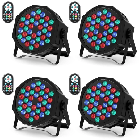 Reflektor LED U`King ZQ01641 z pilotem, RGB, akumulator 6000 mAh, 4 szt.