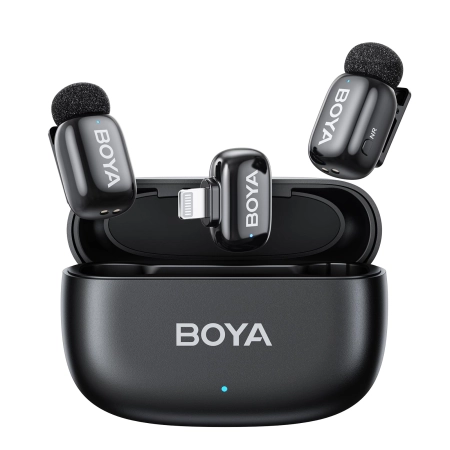 Mikrofon bezprzewodowy krawatowy Boya Mini-12 Lightning USB-C 2,4GHz