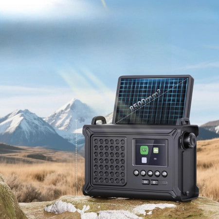 Mesqool CR1030DAB Radio awaryjne na energie słoneczną z latarką