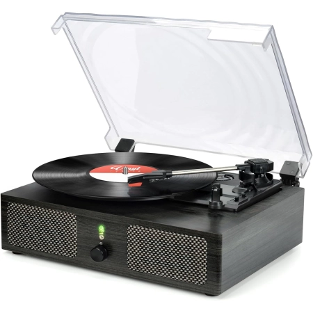 Udreamer GRAMOFON VINTAGE BLUETOOTH 3W DO DOMU DREWNO CZARNY