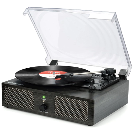 Udreamer GRAMOFON VINTAGE BLUETOOTH 3W DO DOMU DREWNO CZARNY