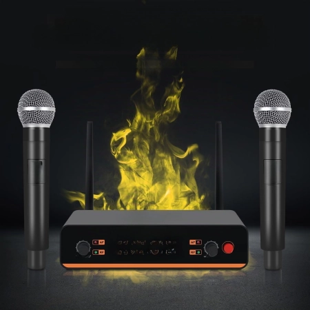 Zestaw Mikrofonowy Micfuns D20 D20-2 Wireless UHF 100 m do Karaoke