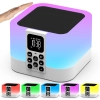 GŁOŚNIK BLUETOOTH Z LAMPKĄ NOCNĄ, BUDZIK, BIAŁY SZUM, DOTYK