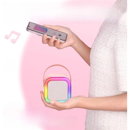 Karaoke dla dzieci zestaw 2 mikrofony bezprzewodowe głośnik Bluetooth