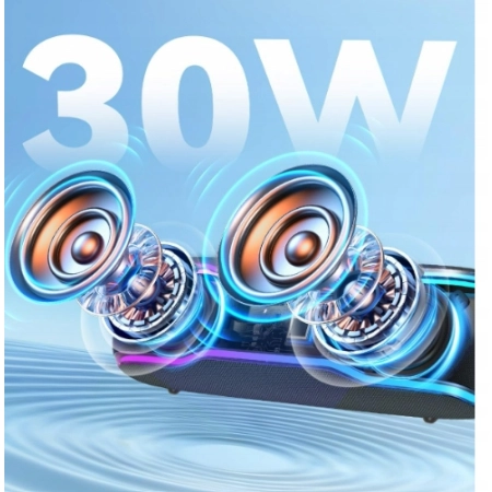 GŁOŚNIK TECKNET 30W DUAL SPEAKER IPX7 BLUETOOTH 5.4 4000MAH STEREO LED