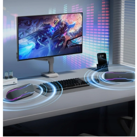 GŁOŚNIK TECKNET 30W DUAL SPEAKER IPX7 BLUETOOTH 5.4 4000MAH STEREO LED