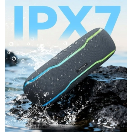 GŁOŚNIK TECKNET 30W DUAL SPEAKER IPX7 BLUETOOTH 5.4 4000MAH STEREO LED