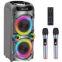 Głośnik Bluetooth TYOTY 100W Pilot 2 Mikrofony Karaoke LED AUX USB