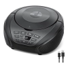 ODTWARZACZ CD PRZENOŚNY GUERAY BOOMBOX RADIO FM GŁOŚNIKI AUX USB CZARNY