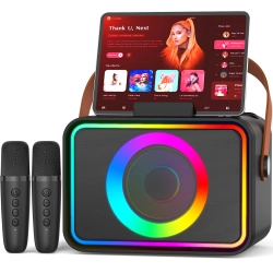 K26 ZESTAW KARAOKE 2 MIKROFONY + GŁOŚNIK BEZPRZEWODOWY BLUETOOTH