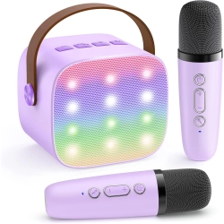 ZESTAW DO MINI KARAOKE DLA DZIECI Z 2 MIKROFONAMI BEZPRZEWODOWYMI DO PARTIA