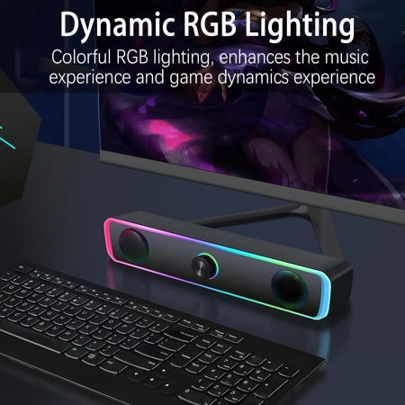K2853BT Komputerowy soundbar zasilany przez USB ze światłem LED RGB głośnik