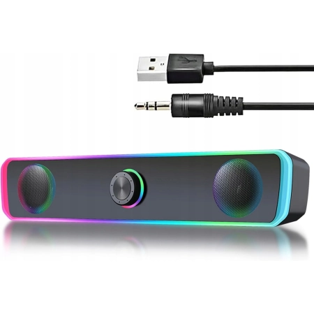 K2853BT Komputerowy soundbar zasilany przez USB ze światłem LED RGB głośnik