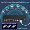 YuanLey 8-portowy przełącznik Ethernet do komputerów 2,5G z 10G SFP