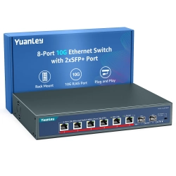 YuanLey 8-portowy przełącznik Ethernet do komputerów 2,5G z 10G SFP YuanLey 8-portowy przełącznik Ethernet do komputerów 2,5G z 10G SFP