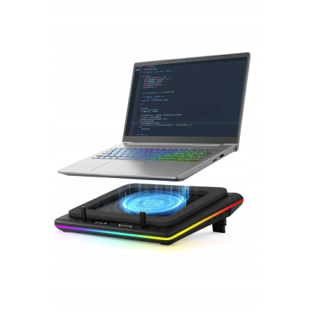 Podkładka chłodząca llano V12 RGB laptop 15-19″ z turbo wentylatorem USB