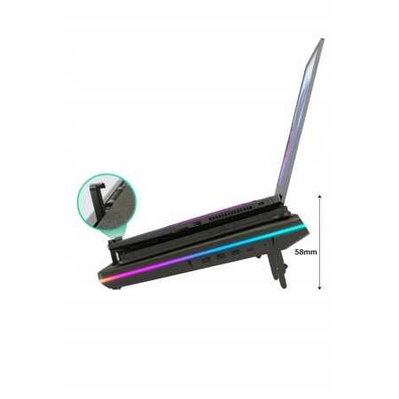 Podkładka chłodząca llano V12 RGB laptop 15-19″ z turbo wentylatorem USB