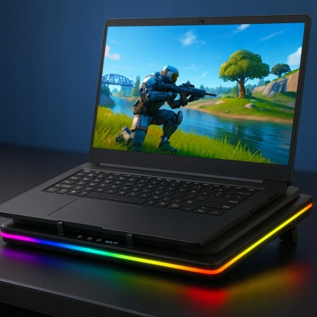 Podkładka chłodząca llano V12 RGB laptop 15-19″ z turbo wentylatorem USB
