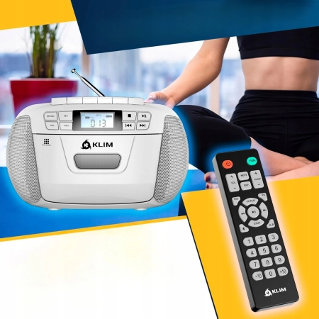 Radioodtwarzacz KLIM XS2JAF1Z Bluetooth biały