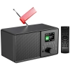 Cyfrowe radio DAB+/FM PAZEAU Bluetooth 5.0 retro z pilotem czarne przenośne