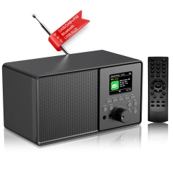 Cyfrowe radio DAB+/FM PAZEAU Bluetooth 5.0 retro z pilotem czarne przenośne