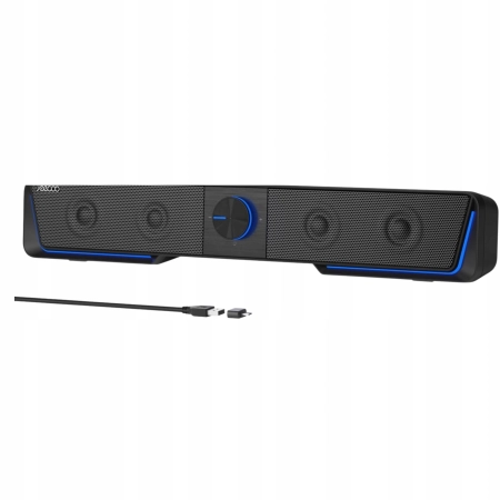 Głośniki Desktopowe PC Jeecoo A40 USB Bluetooth Dźwięk Stereo Diody LED