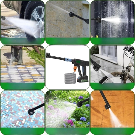 Myjka ciśnieniowa XAOPNVK Czarny 60 bar 2 baterie 6w1 dysza