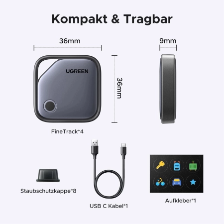 Lokalizator GPS Ugreen Finder 2 4-pack CM919