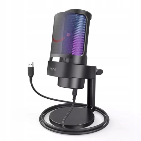 Fifine AMPLIGAME A8 Mikrofon gamingowy pojemnościowy studyjny USB RGB PnP