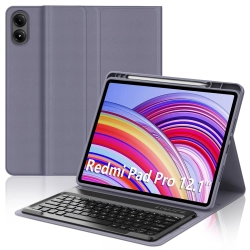 Etui z klawiaturą JADEMALL Redmi Pad Pro fioletowa klawiatura magnetyczna