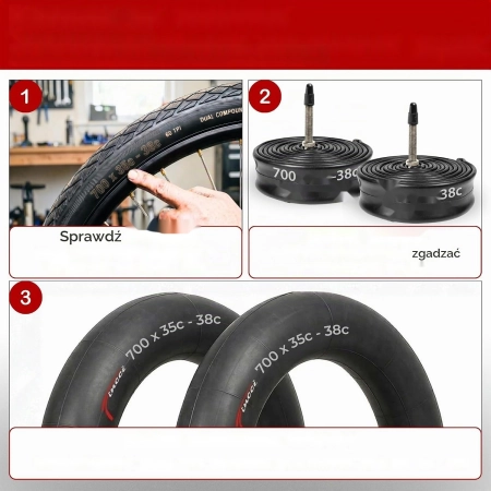 Fincci 2 x Rowerowa Dętka 28