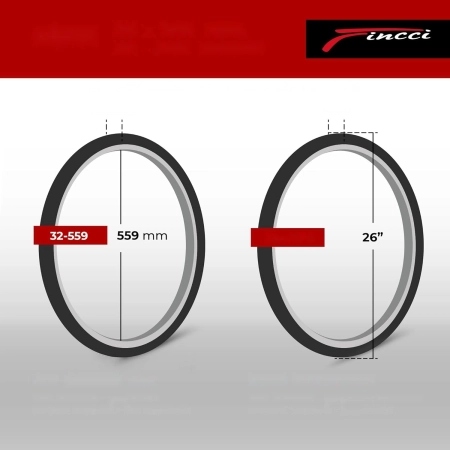 Opony rowerowe Fincci slick 26x1.25 opony składane 32-559 26 cali