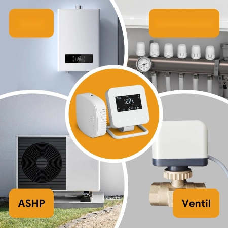 Vaconoff inteligentny termostat zdalnie sterowany Alexa z odbiornikiem
