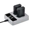 Baterie Nikon EN-EL15C z szybka ladowarka Dual-USB C 2600 mAh 2 sztuki