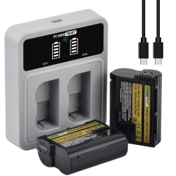 Baterie Nikon EN-EL15C z szybka ladowarka Dual-USB C 2600 mAh 2 sztuki