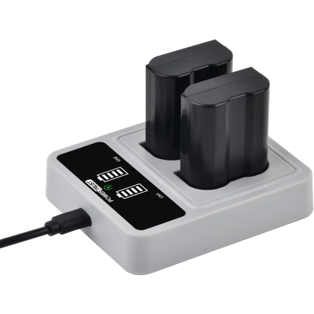Baterie Nikon EN-EL15C z szybka ladowarka Dual-USB C 2600 mAh 2 sztuki