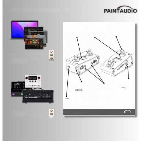 Kontroler MIDI Paint Audio MIDI Captain DUO USB-MIDI DSP Multi-Efektów