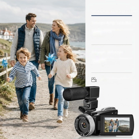 Kamera wideo cyfrowa HDV920PRO rejestrator 4K Ultra HD CMOS 48 MP