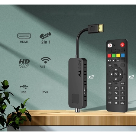 DEKODER TELEWIZJI CYFROWEJ DVB-T2 HD 1080P H.265 2szt
