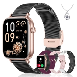 Iaret Smartwatch Inteligentny Zegarek 1.7" I18 Złoty Wymienne  Paski