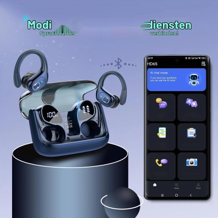 Słuchawki douszne bezprzewodowe STECEi Bluetooth 5.4 do biegania