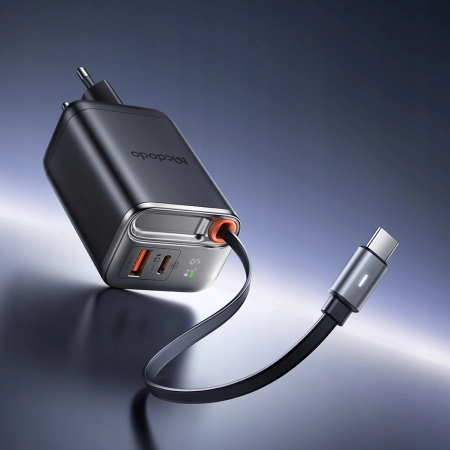 MCDODO SZYBKA ŁADOWARKA SIECIOWA ZASILACZ 3X USB-C USB-A GAN 67W KABEL 1M