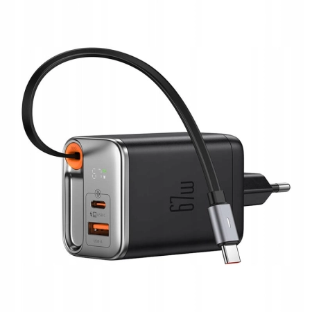 MCDODO SZYBKA ŁADOWARKA SIECIOWA ZASILACZ 3X USB-C USB-A GAN 67W KABEL 1M