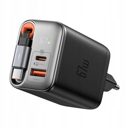 MCDODO SZYBKA ŁADOWARKA SIECIOWA ZASILACZ 3X USB-C USB-A GAN 67W KABEL 1M