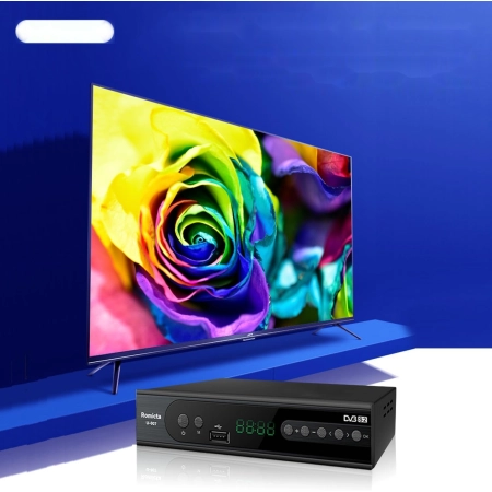 Dekoder Satelitarny HD Tuner DVB-S2 PVR Nagrywanie HDMI USB LAN Romicta