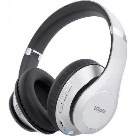 Uliptz Słuchawki Nauszne Składane3 Srebrne 6 Trybów Dźwięk HiFi Stereo
