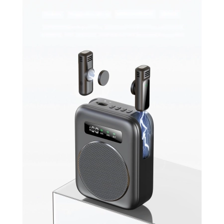 Wzmacniacz głosu Bluetooth z magnetycznym bezprzewodowym mikrofonem