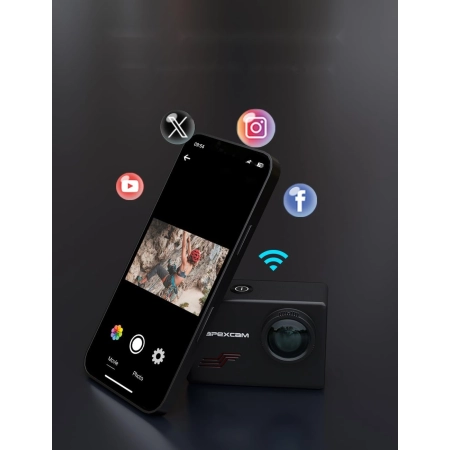 Kamera Sportowa Apexcam M80 4K60FPS, 64 MP, Wi-Fi, 40 m Wodoszczelna