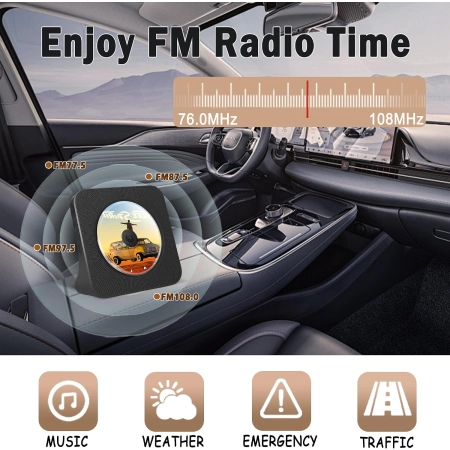 Gueray KC-806 Przenośny Odtwarzacz CD Bluetooth Radio FM z Głośnikiem