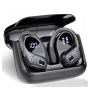 SŁUCHAWKI BEZPRZEWODOWE STECEi HD65 BLUETOOTH 5.3 SPORTOWE TWS LED CZARNE
